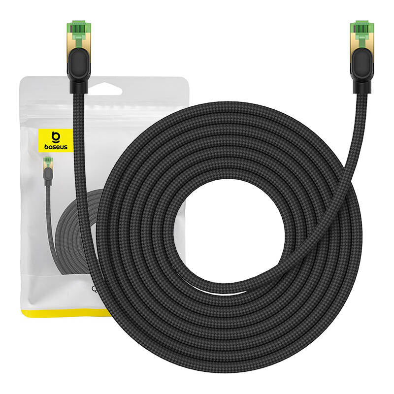 Braided network cable cat.8 Baseus Ethernet RJ45, 40Gbps, 8m (black) - Product Image 1