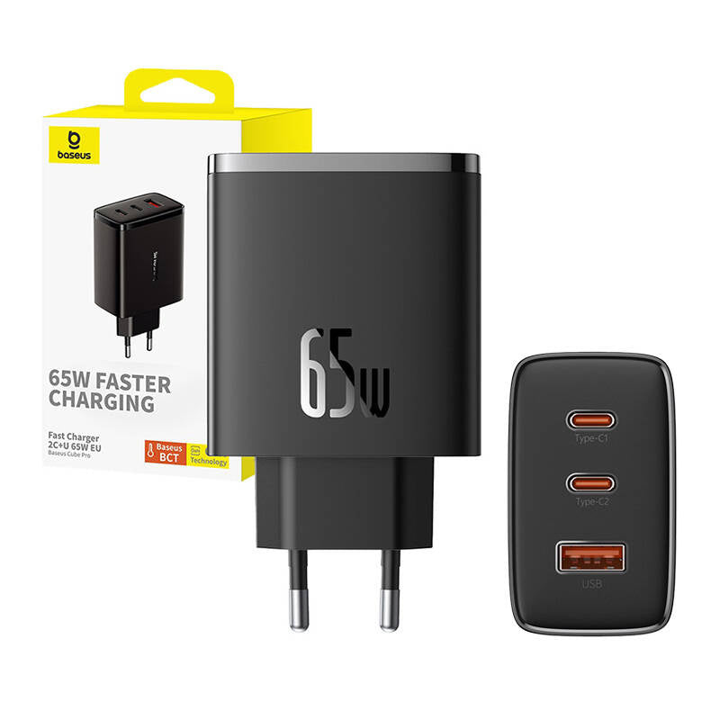 Wall charger Baseus OS-Cube Pro 2xUSB-C + USB, 65W (black) - Product Image 7