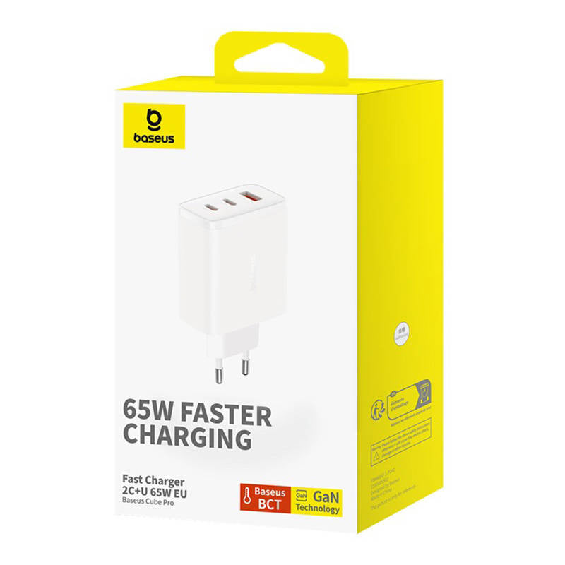 Wall charger Baseus OS-Cube Pro 2xUSB-C + USB, 65W (white) - Product Image 6