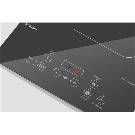 Caso | Free standing table hob | Comfort C2000 | Number of burners/cooking zones 1 | Sensor | Induction | Black