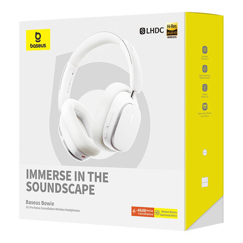 Baseus Bowie H1 Wireless Headphones Bluetooth 5.2 (white) - Product Image 8