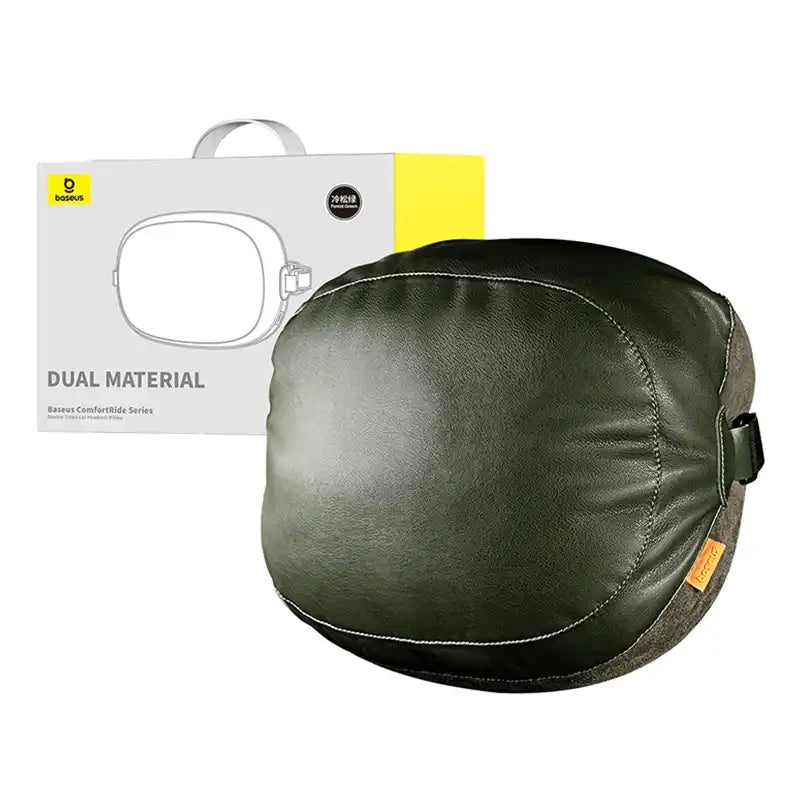 Double sided Car Headrest Mounted Pillow Baseus Comfort Ride (green) - Product Image 1