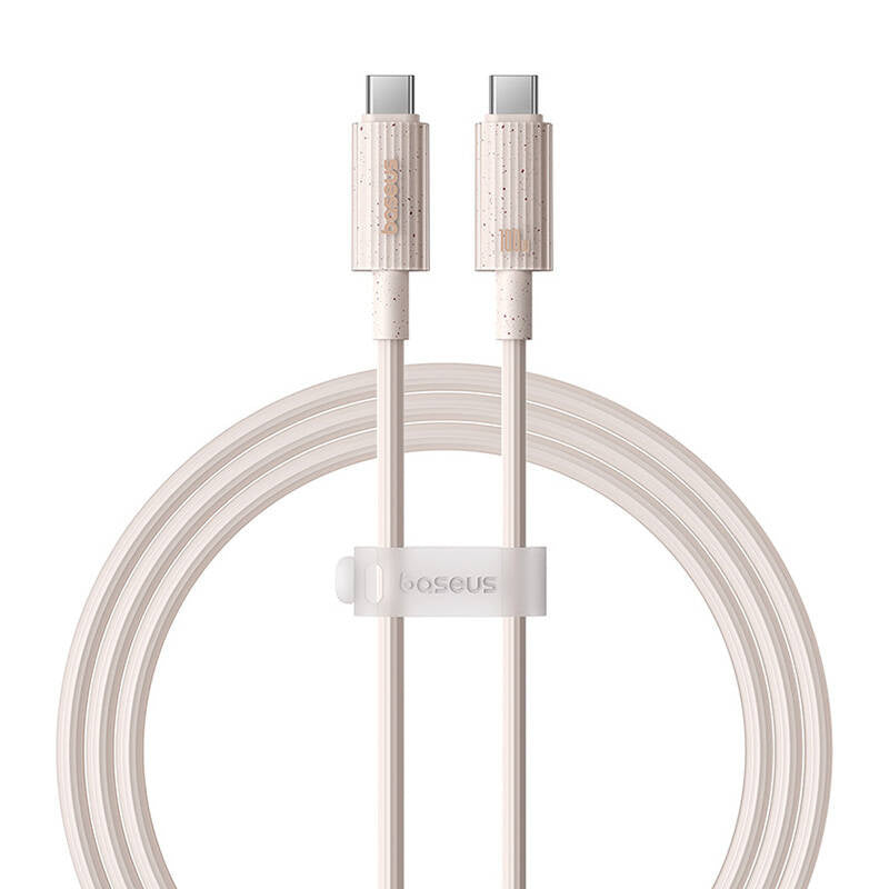 Fast Charging cable Baseus USB-C to USB-C Habitat Series 1m 100W (pink) - Product Image 2