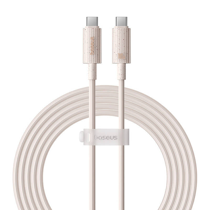 Fast Charging cable Baseus USB-C to USB-C Habitat Series 2m 100W (pink) - Product Image 2