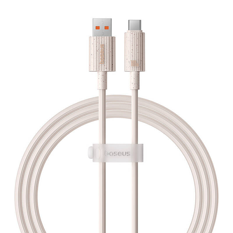 Fast Charging cable Baseus USB to USB-C Habitat Series 1m 100W (pink) - Product Image 2