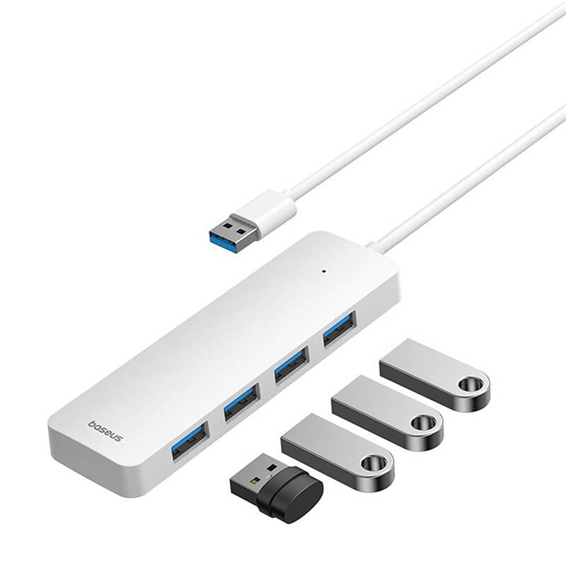 4in1 Hub Baseus UltraJoy Lite USB-A to USB 3.0 1m (white) - Product Image 7