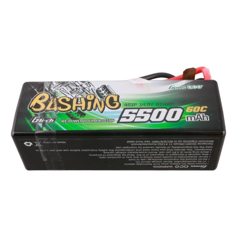 Gens ace G-Tech 5500mAh 4S1P 14.8V 60C HardCase RC car Lipo Battery - Image 1