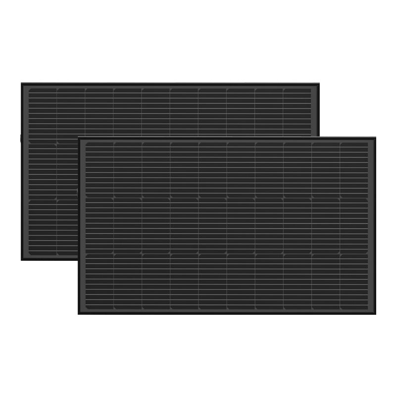 Photovoltaic panel set 2x EcoFlow 100W (rigid structure) - Image 1