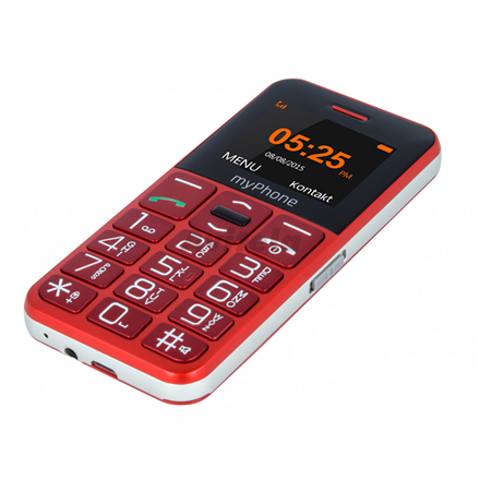 myPhone | Halo Easy | Red | 1.77 " | TFT | 24 MB | 32 MB | Single SIM | Bluetooth | Main camera resolution 0.3 MP | 1000
