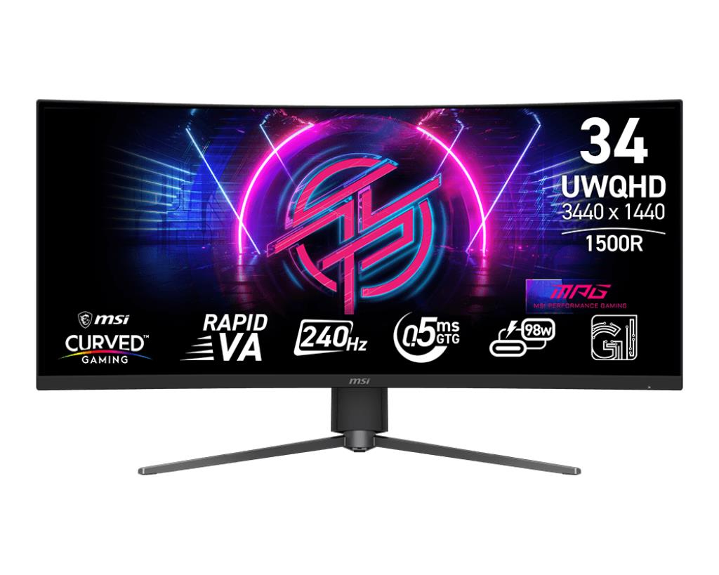 LCD Monitor MSI 34 " 3440 x 1440 pixels Native aspect ratio 21:9 LCD MPG346CQRFX24