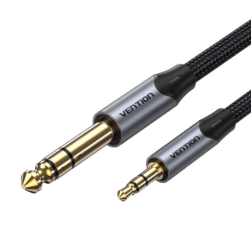 Kabel Audio 3,5 mm TRS auf 6,35 mm Vention BAUHH 2 m Grau