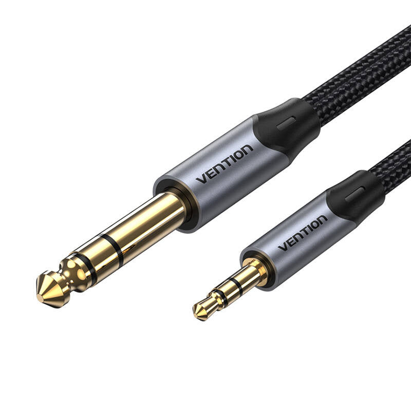 Kabel Audio 3,5 mm TRS auf 6,35 mm Vention BAUHJ 5 m Grau
