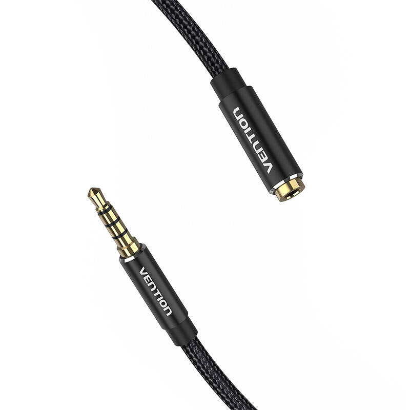 Kabel Audio TRRS 3,5 mm Stecker auf 3,5 mm Buchse Vention BHCBJ 5 m Schwarz