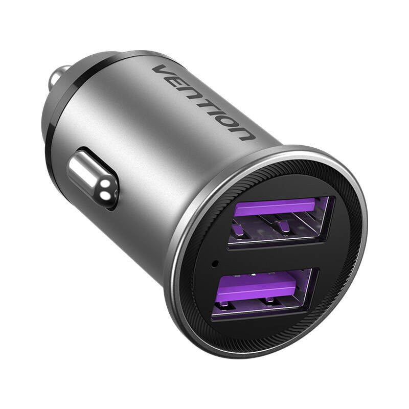 Autoladegerät 2x USB Vention FFEH0 30W Grau