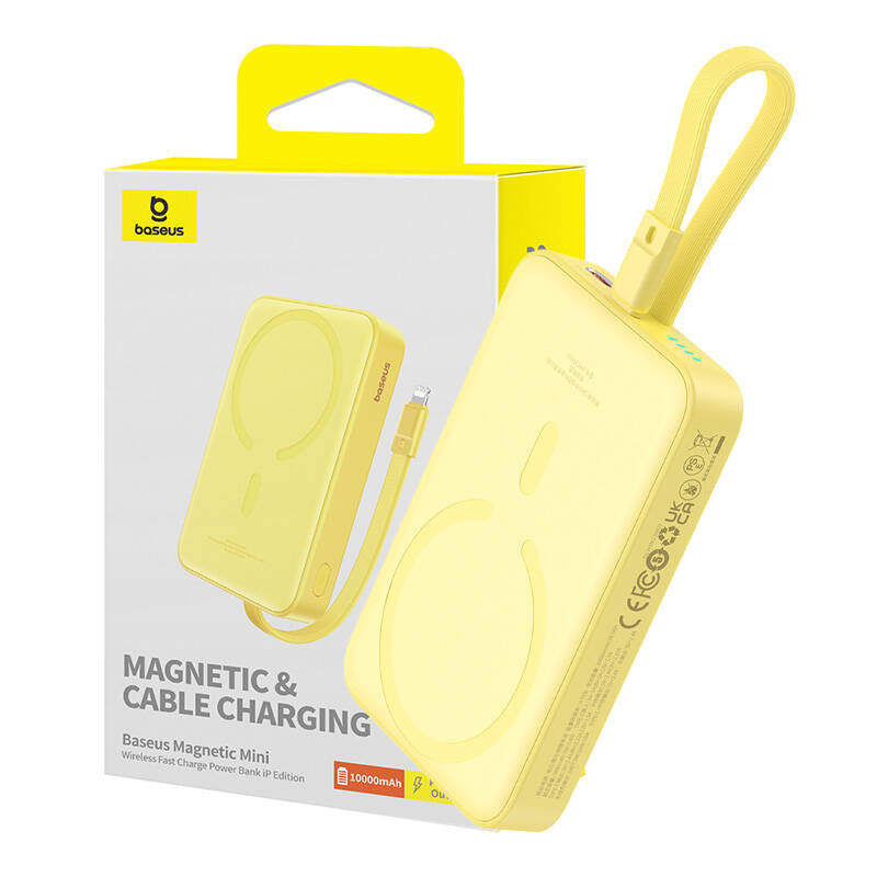 Powerbank Baseus Magnetic Mini 10000mAh, USB-C 20W MagSafe (yellow) - Product Image 1