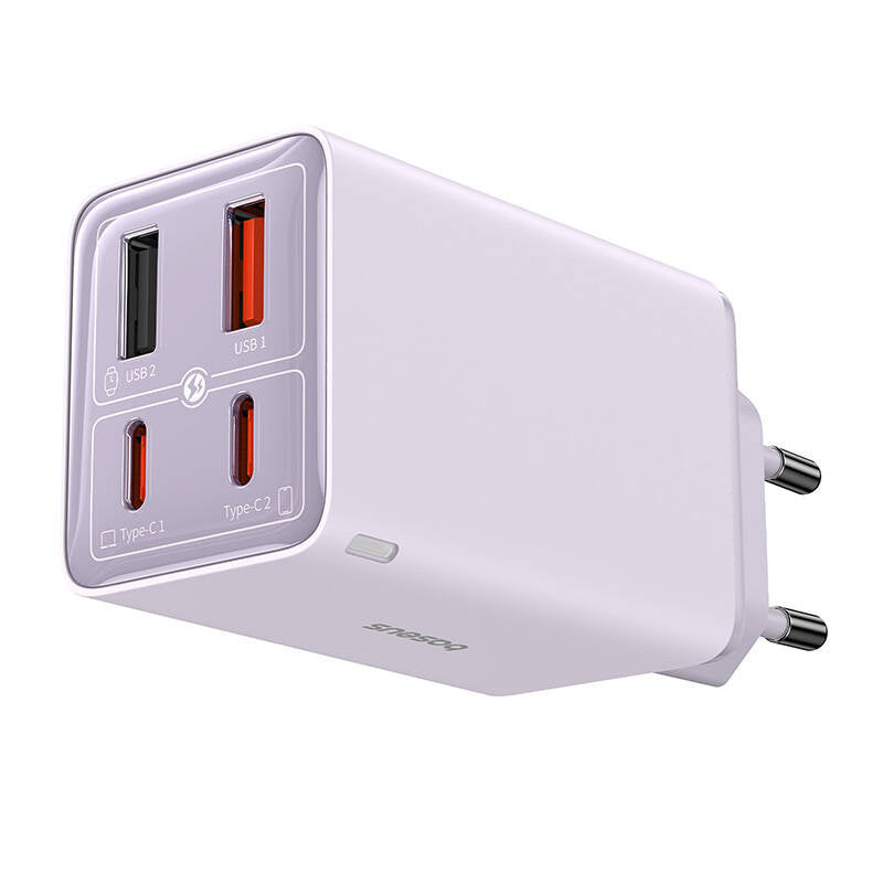 Baseus GAN6 Pro Fast Charger, 2xUSB-C + 2xUSB, 65W (purple) - Product Image 5