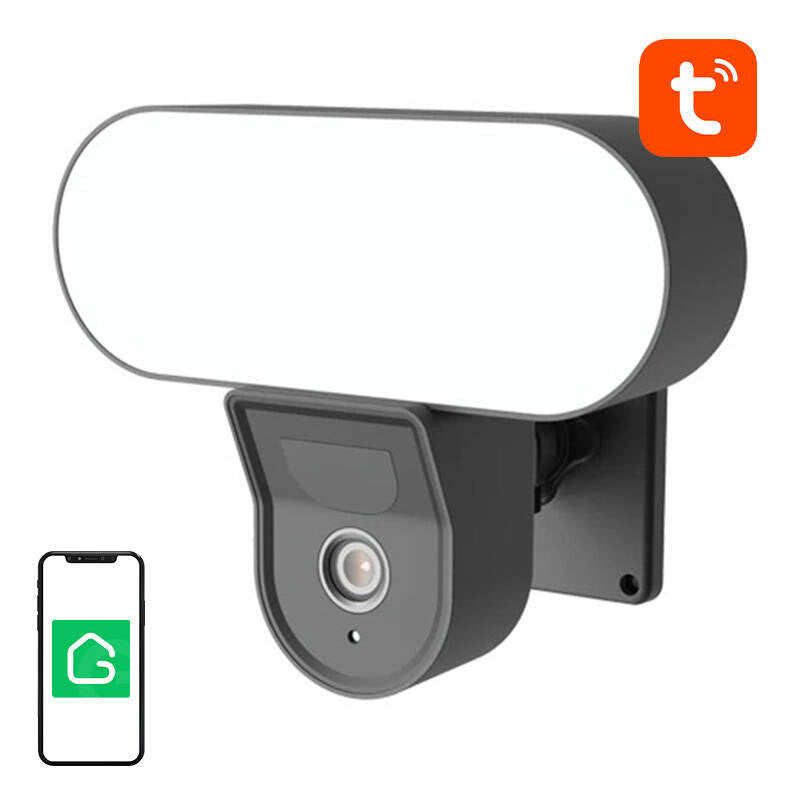 Smart outdoor WiFi camera with Gosund IPC3 floodlight, IP65 Tuya - Product Image 1
