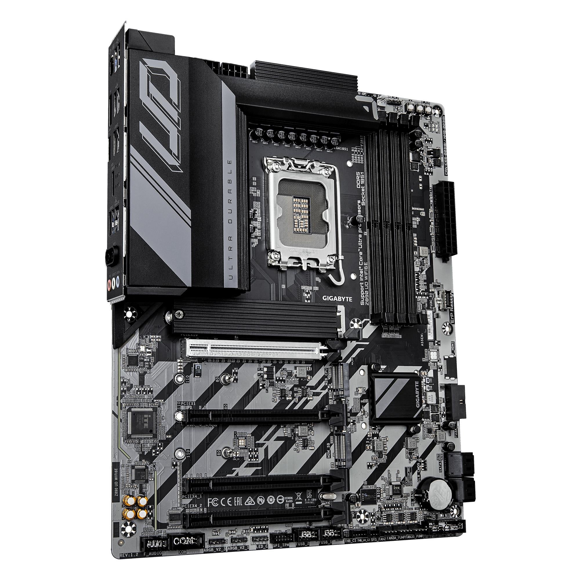 Mainboard GIGABYTE Intel Z890 LGA 1851 (Socket V1) ATX RAM DDR5-SDRAM 4xSlots Wi-Fi Yes Bluetooth Yes 3xNumber of M.2 (M) slots Z890UDWIFI6E1.2