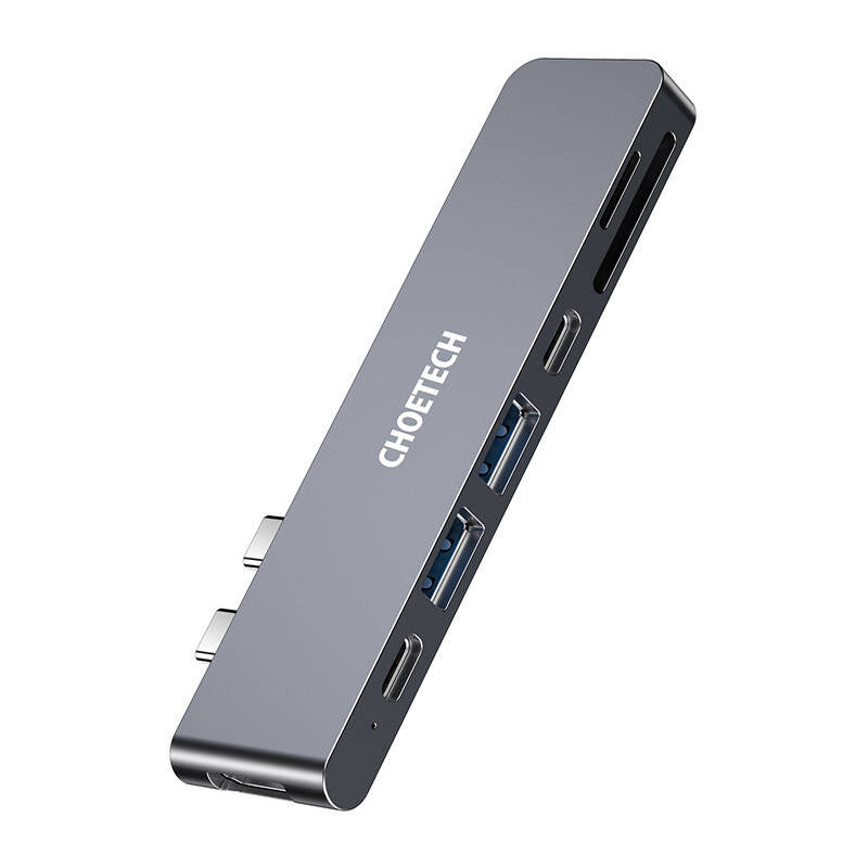Docking Station Choetech HUB-M14 for Macbook Pro, 7-in-2 USB-C, Thunderbolt 3 (silver) - Product Image 1