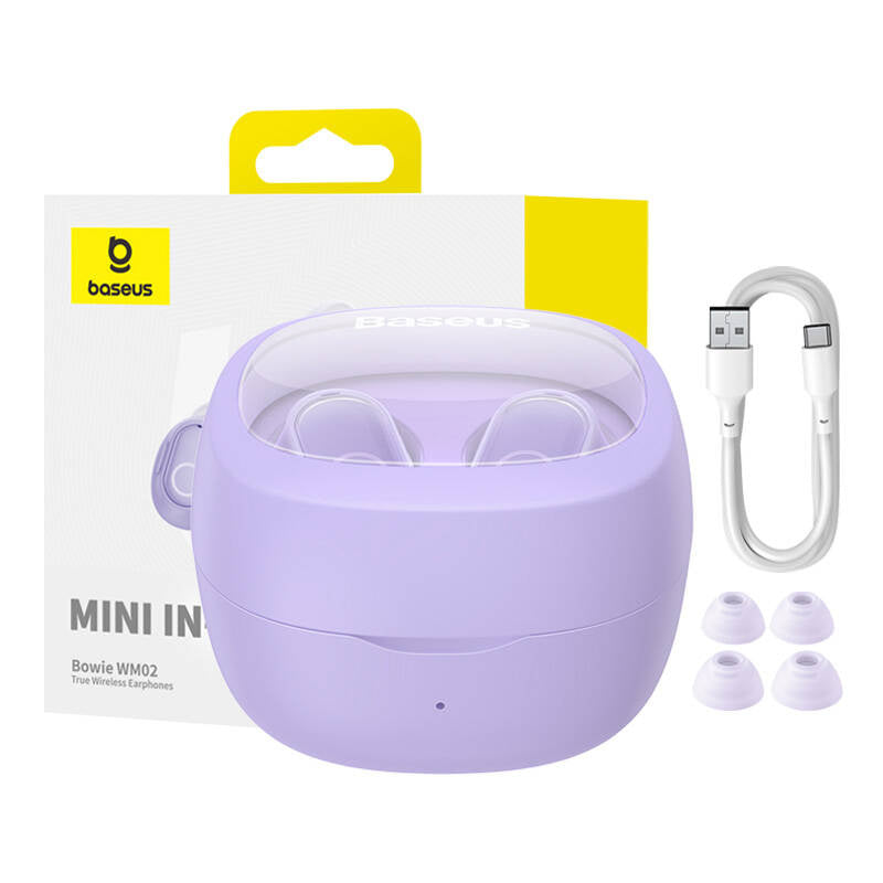 Wireless headphones Baseus Bowie WM02 TWS, Bluetooth 5.0 (Violet) OS - Product Image 10