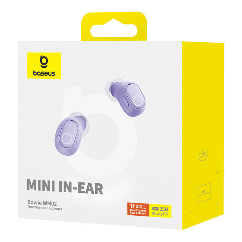 Wireless headphones Baseus Bowie WM02 TWS, Bluetooth 5.0 (Violet) OS - Product Image 8