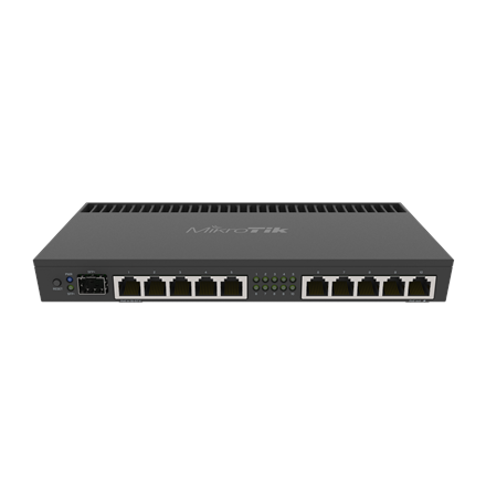 Mikrotik Wired Ethernet Router RB4011iGS+RM, Quad-core 1.4Ghz CPU, 1GB RAM, 512 MB, 1xSFP+, 1xSerial console port, PCB T