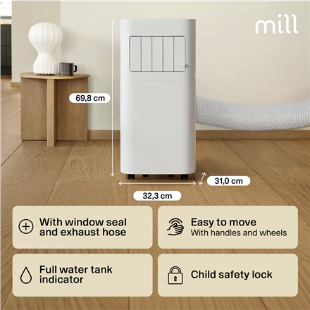 Mill MPAC5000 | Air Conditioner | Number of speeds 2 | White