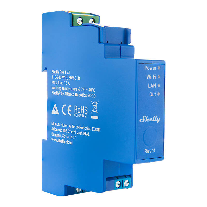 Shelly Pro 1 Potentialfreier Schalter mit Trockenkontakten