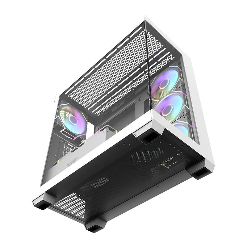 Computergehäuse Darkflash DS900 (weiß) + 7 ARGB-Lüfter