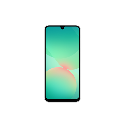Samsung | Galaxy | A26 (A266) | White | 6.7 " | Super AMOLED | 1080 x 2340 pixels | Exynos | Internal RAM 6 GB | 128 GB | Dual SIM | 5G | Main camera resolution 50+8+2 MP | Secondary camera resolution 13 MP | Android | 15 | 5000 mAh