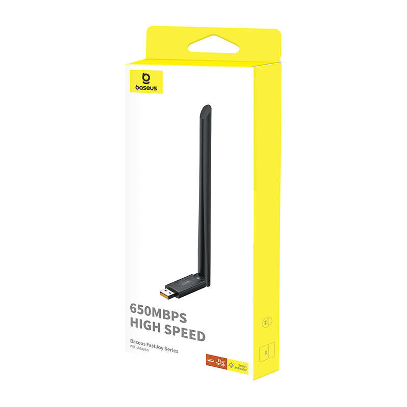 Adapter WiFi with antenna Baseus FastJoy 650Mbps (czarny) - Product Image 6