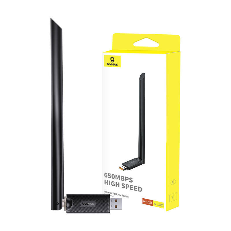 Adapter WiFi with antenna Baseus FastJoy 650Mbps (czarny) - Product Image 7