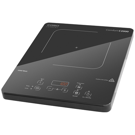 Caso | Free standing table hob | Comfort C2000 | Number of burners/cooking zones 1 | Sensor | Induction | Black