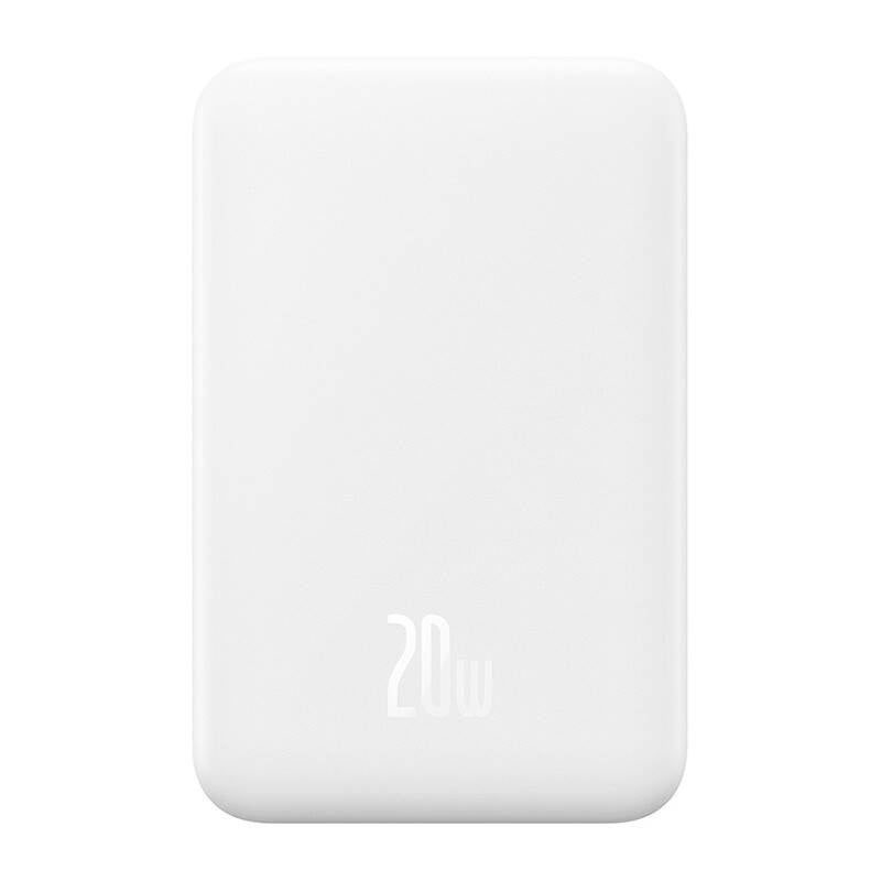 Magnetic Mini Powerbank Baseus 5000mAh, USB-C 20W (white) - Product Image 1