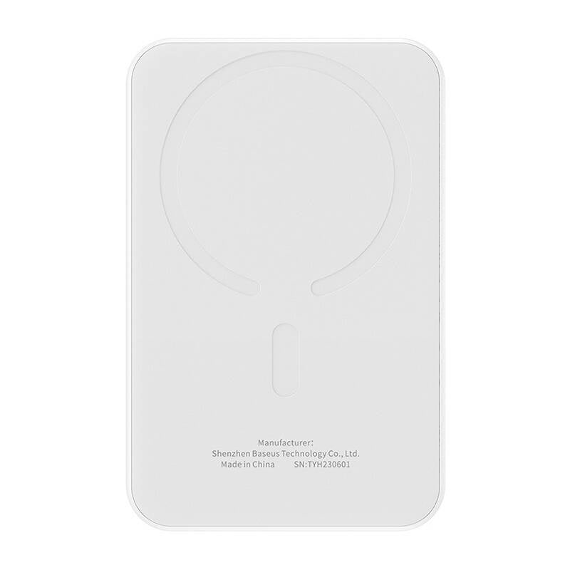 Magnetic Mini Powerbank Baseus 5000mAh, USB-C 20W (white) - Product Image 2