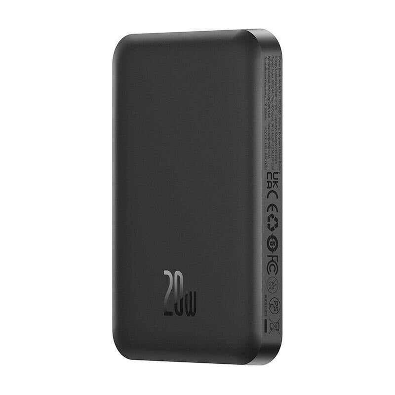 Magnetic Mini Powerbank Baseus 5000mAh, USB-C 20W (black) - Product Image 14