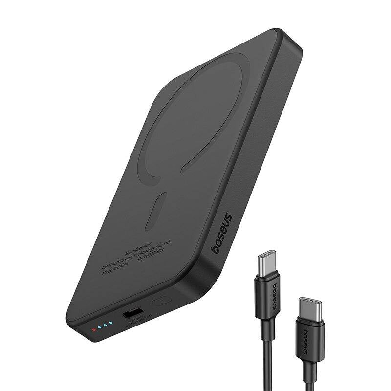 Magnetic Mini Powerbank Baseus 5000mAh, USB-C 20W (black) - Product Image 17