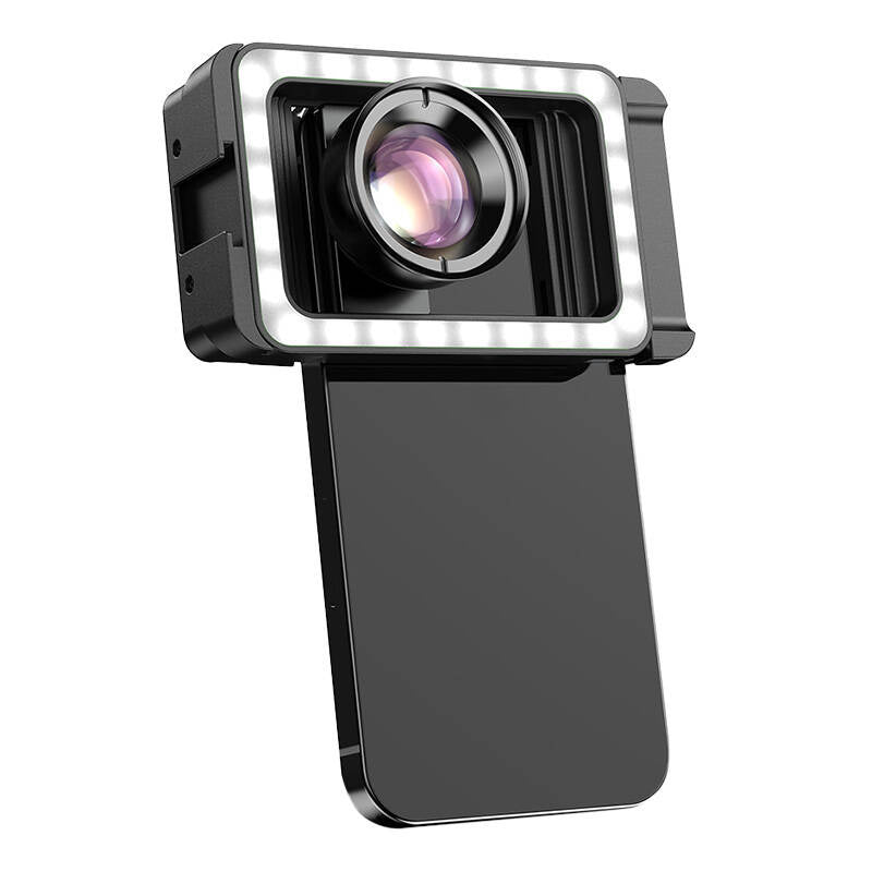 Mobile lens APEXEL APL-HB100FL23 100mm macro with LED (black) - Product Image 2