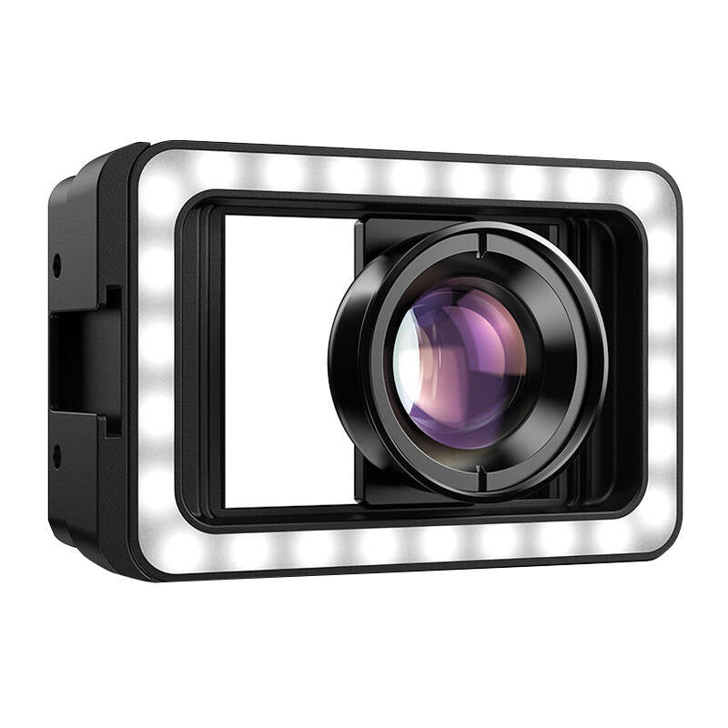 Mobile lens APEXEL APL-HB100FL23 100mm macro with LED (black) - Product Image 1