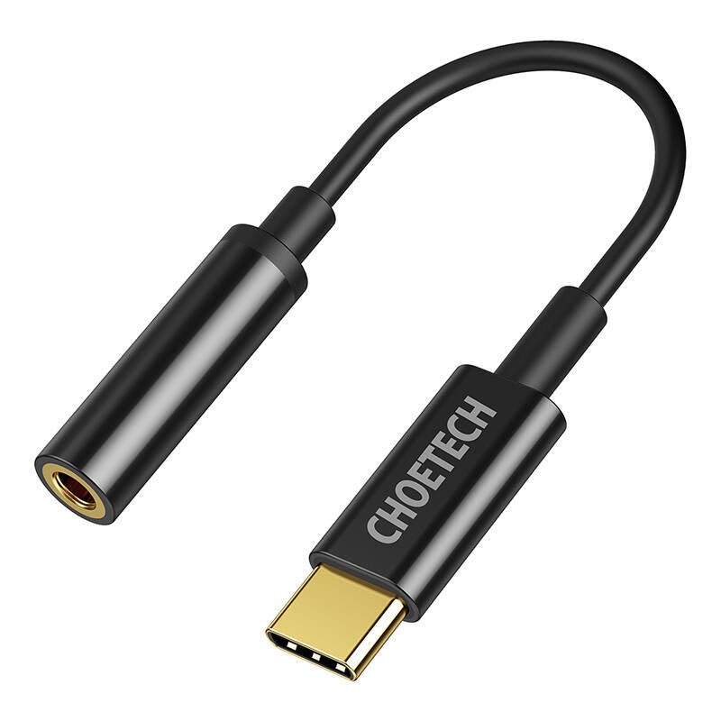 Adapter Choetech AUX003 USB-C to 3.5mm Audio Jack Adapter (black) - Product Image 2