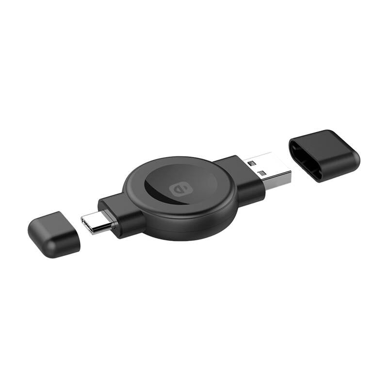In-line Choetech T606-F wireless charger for smartwatch (black) - Product Image 1