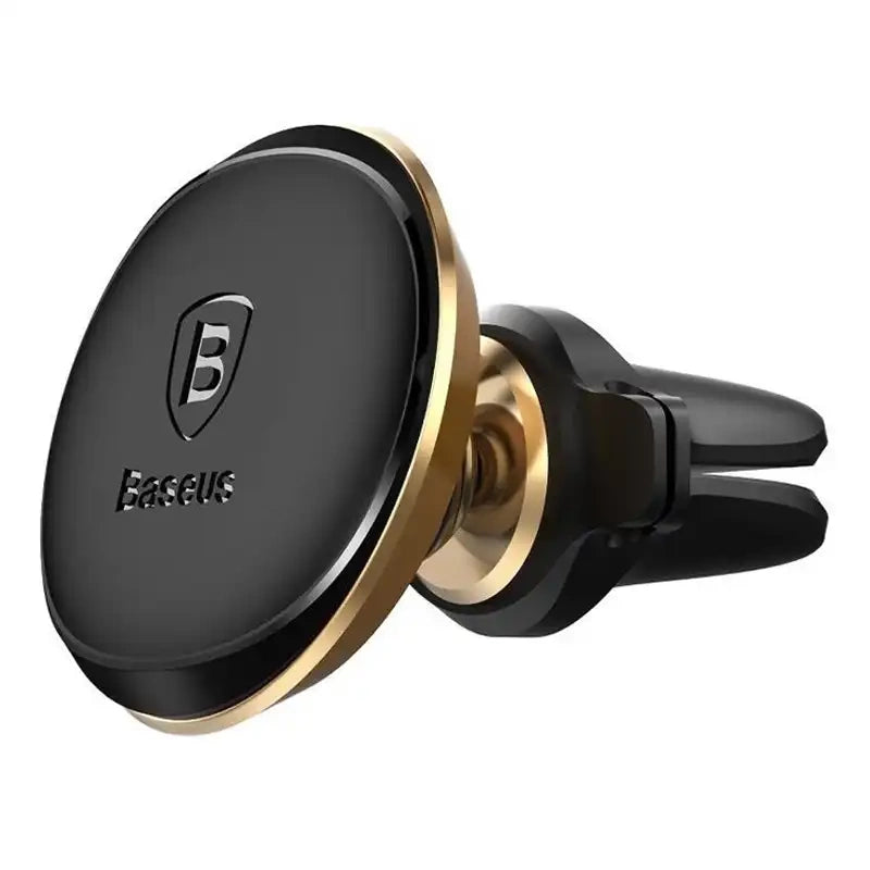 Baseus Magnetic Air Vent Car Mount Holder with cable clip Gold - Product Image 2