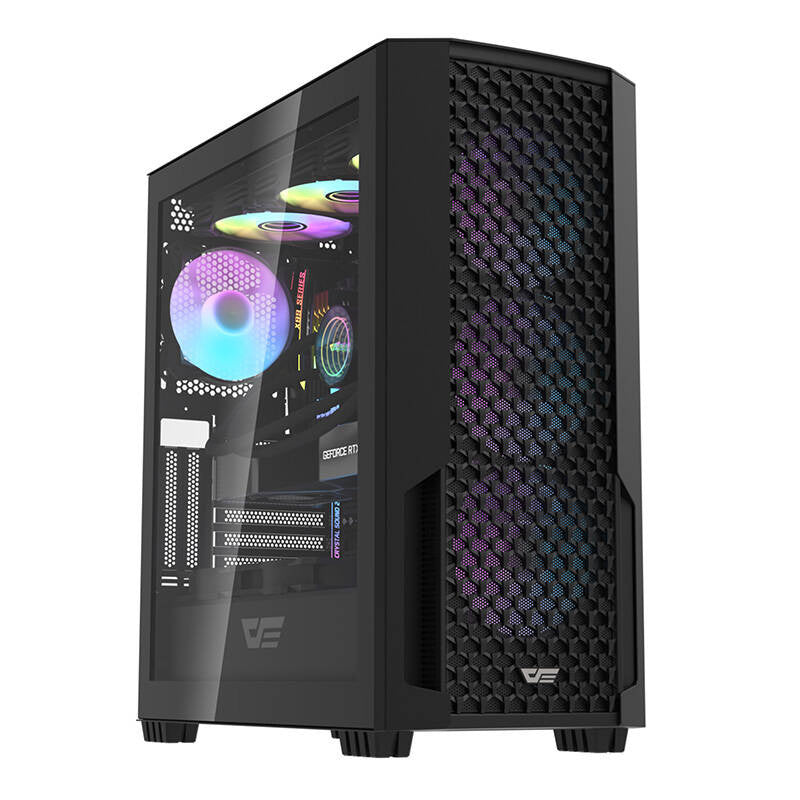 Computer case Darkflash DF2100 + 4 ARGB fans (black) - Product Image 1