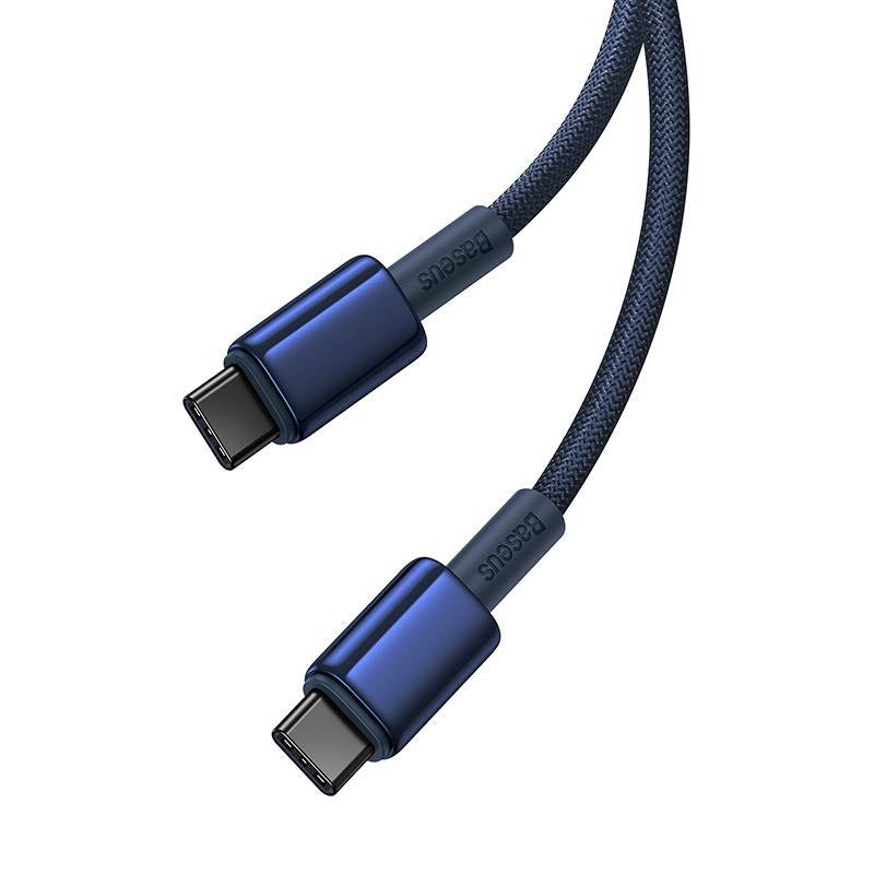 Cable USB-C do USB-C Baseus Tungsten Gold, 100W, 2m (niebieski) - Product Image 13