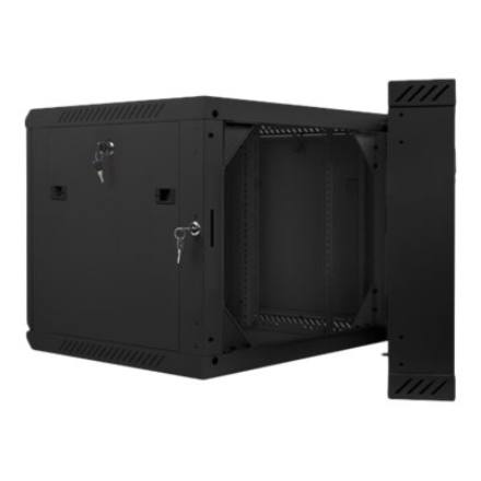Lanberg | Rack cabinet 19" double-section wall-mount 9U/600x600 (flat pack) | WF02-6609-10B | Black