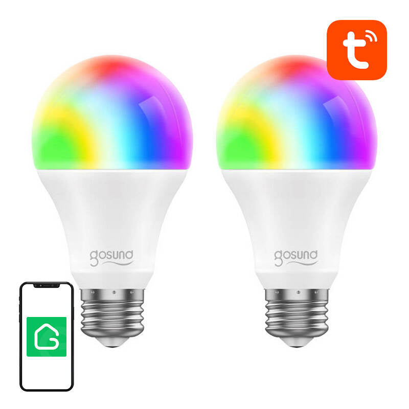 Smart Bulb WiFi RGB LED Gosund WB4-2 E27 (2-pack) Tuya - Product Image 1
