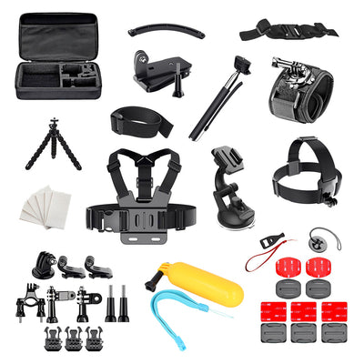 Set of 50 in 1 accessories for GoPro SJCAM sports cameras — Hurtel