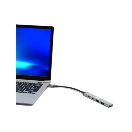 PORT CONNECT | USB-C Hub with 4 USB ports, 1X USB-C, 100W