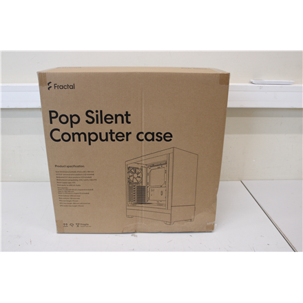 SALE OUT. Fractal Design Pop Silent Black TG Clear Tint | SALE OUT. Fractal Design Pop Silent | Side window | Black TG C