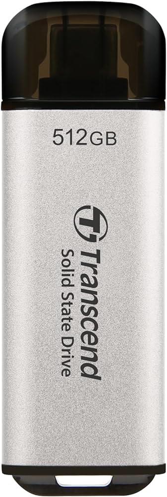 External SSD TRANSCEND ESD300 512GB USB-C Write speed 950 MBytes/sec Read speed 1500 MBytes/sec TS512GESD300S